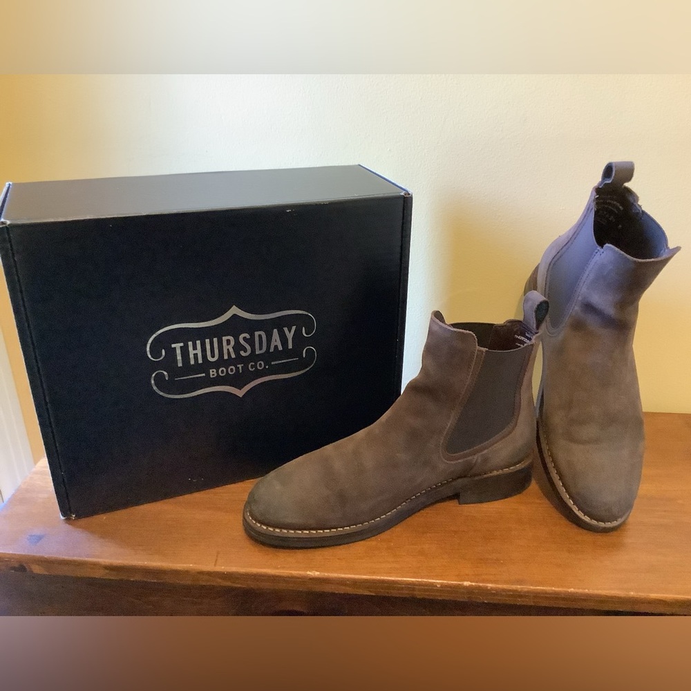 Thursday Boot Company - Duke Chelsea Boot - Chocolate Suede - Size 8